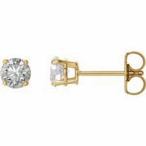 14K White 1 CTW Natural Diamond Stud Earrings