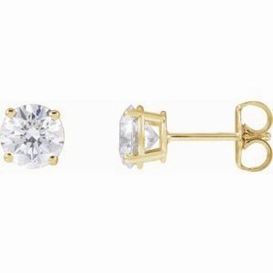 14K White 1 CTW Natural Diamond Stud Earrings