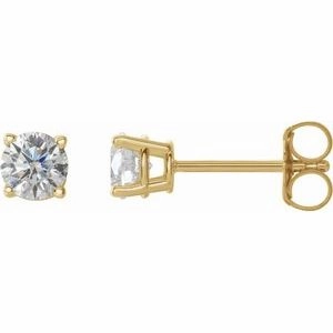 14K White 1 CTW Natural Diamond Stud Earrings