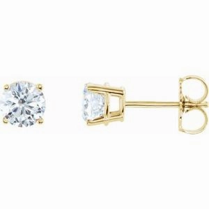14K White 1 CTW Natural Diamond Stud Earrings