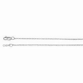 14K White 1 mm Rope 20" Chain