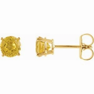 14K White 2.5 mm Natural Emerald Stud Earrings