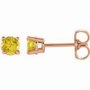 14K White 2.5 mm Natural Emerald Stud Earrings