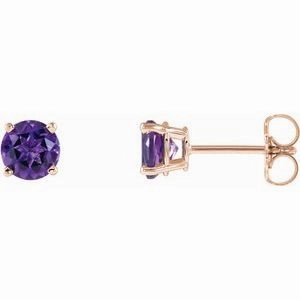 14K White 2.5 mm Natural Emerald Stud Earrings