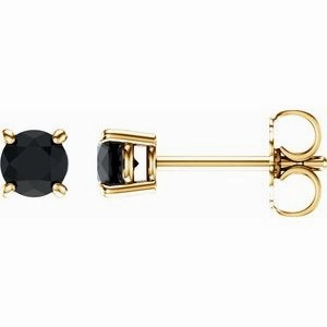 14K White 2.5 mm Natural Peridot Stud Earrings