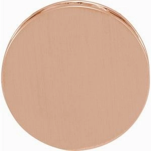14K White Engravable Disc Pendant