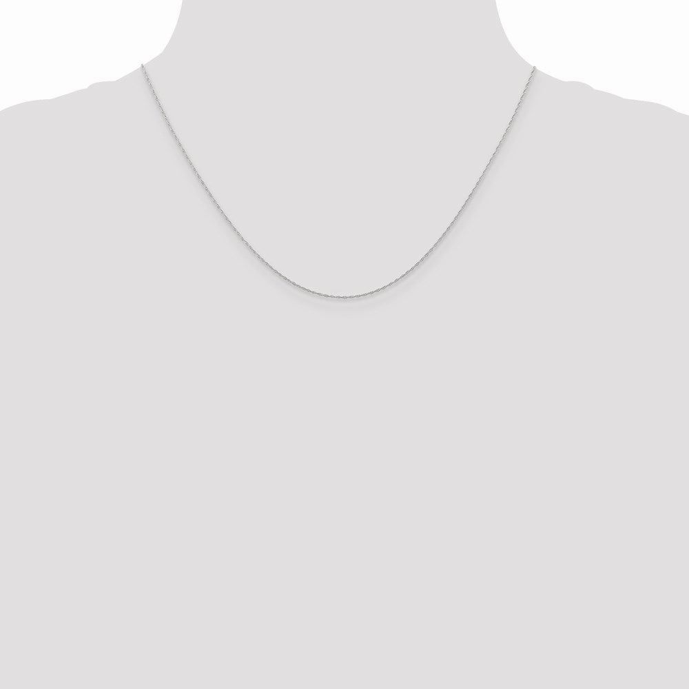 14k White Gold .5 mm (CARDED) Cable Rope Chain | 5RW