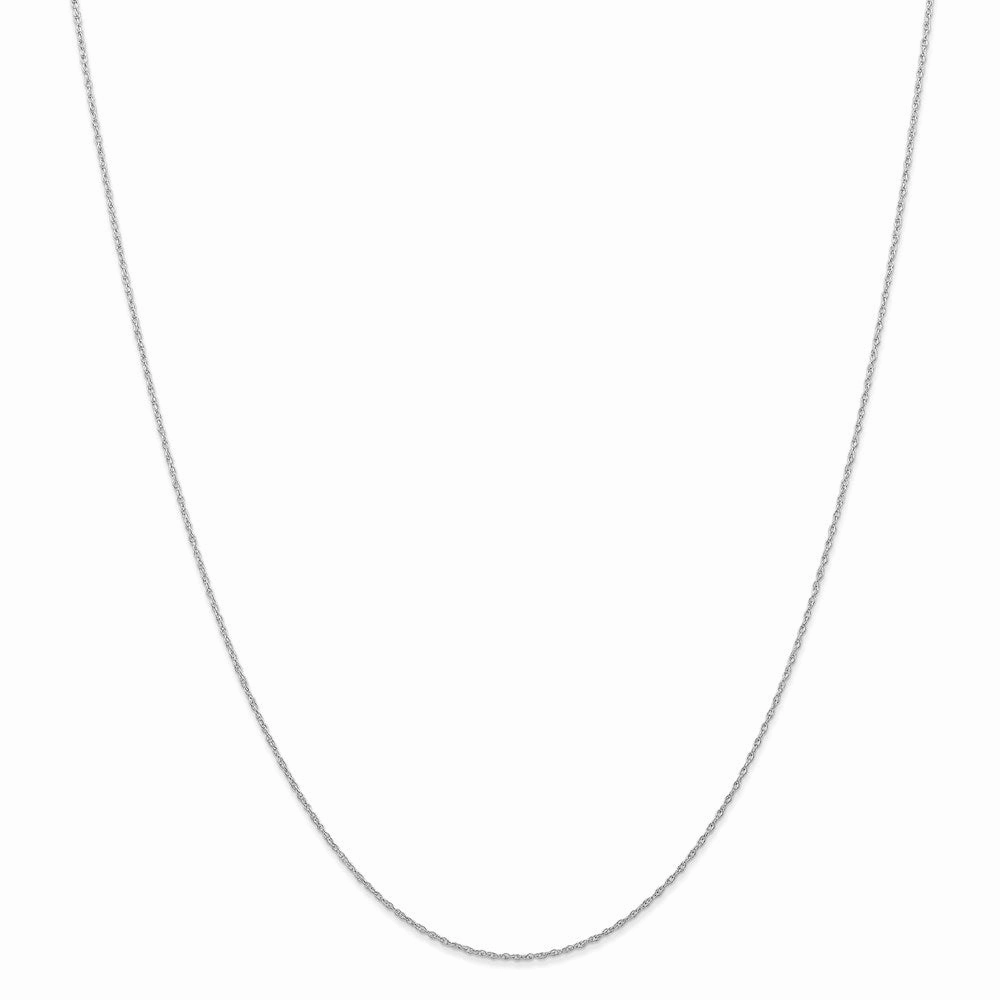 14k White Gold .6 mm Carded Cable Rope Chain | 6RW