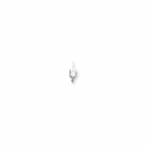14k White Gold 6mm Round Leverback Mounting