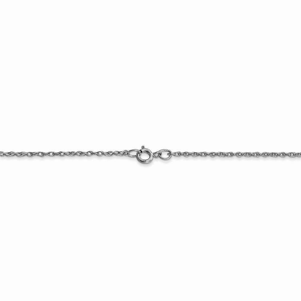 14k White Gold .95 mm Carded Cable Rope Chain | 8RW