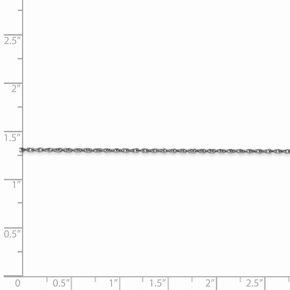 14k White Gold .95 mm Carded Cable Rope Chain | 8RW