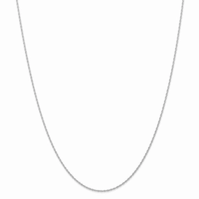 14k White Gold .95 mm Carded Cable Rope Chain | 8RW