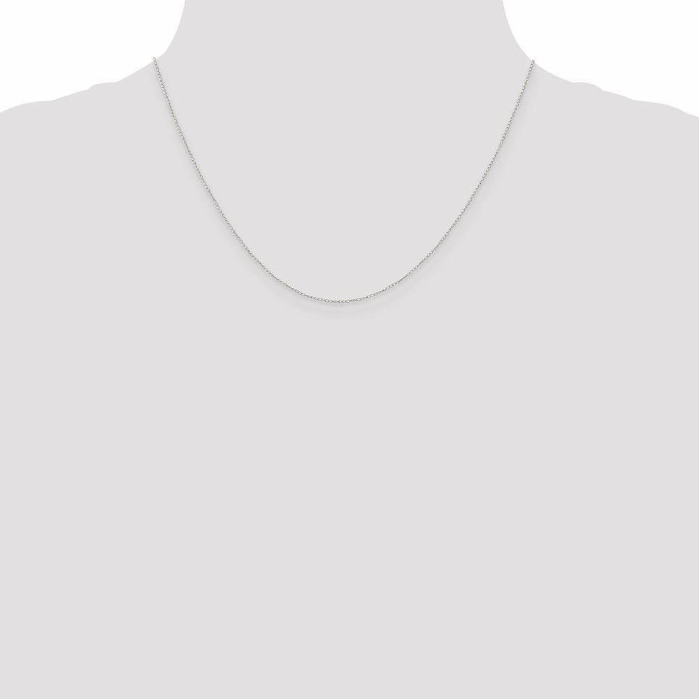 14k White Gold Carded Curb Chain | 6CW