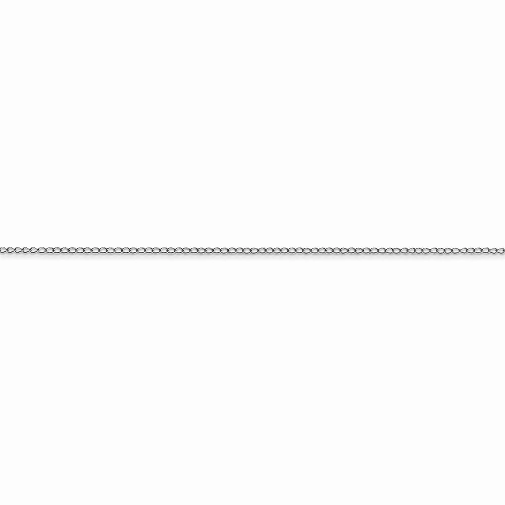 14k White Gold Carded Curb Chain | 6CW