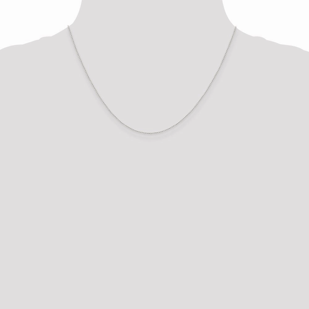 14k White Gold Carded Curb Chain | 6CW