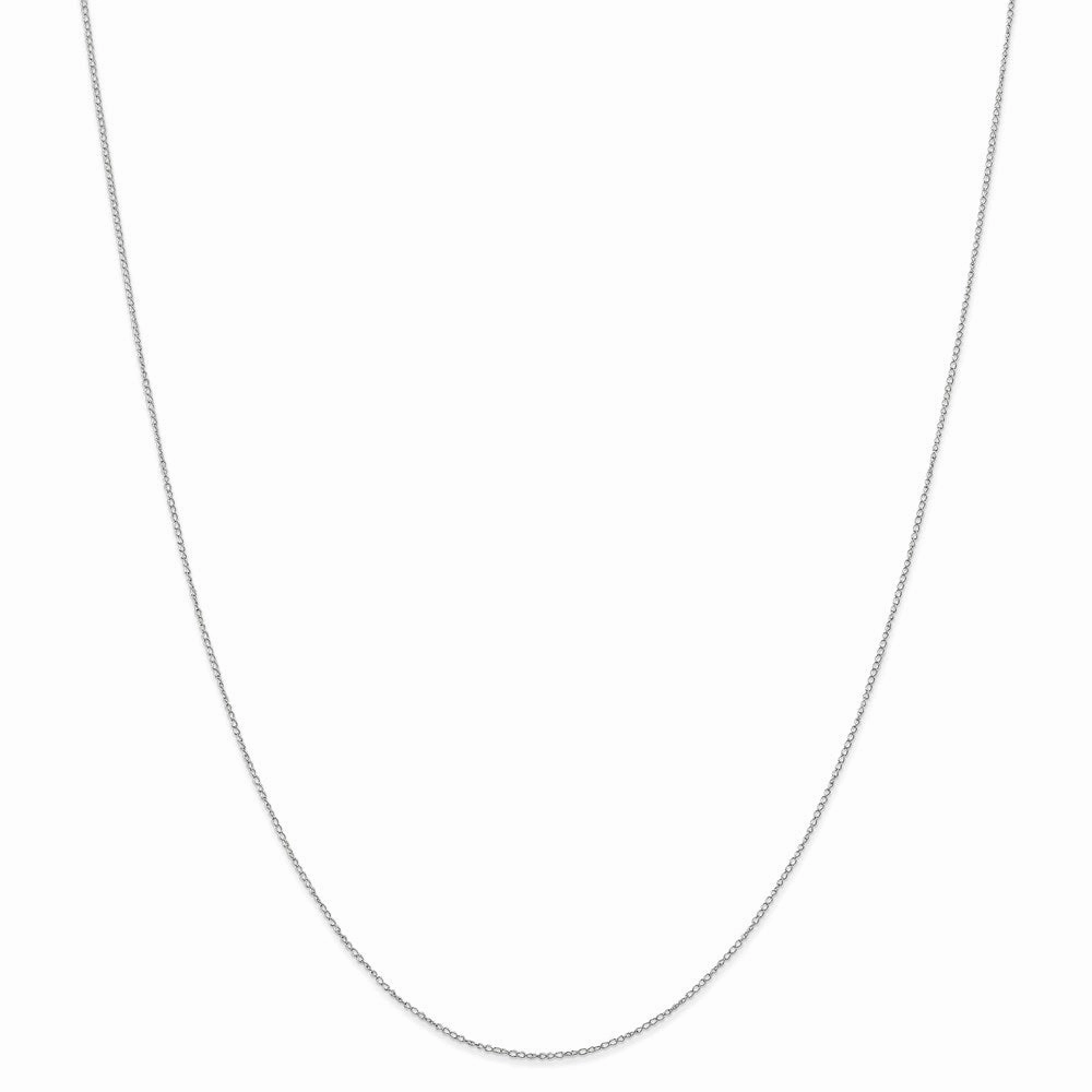 14k White Gold Carded Curb Chain | 6CW