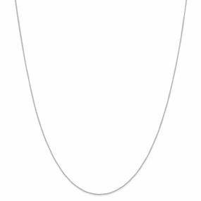 14k White Gold Carded Curb Chain | 6CW