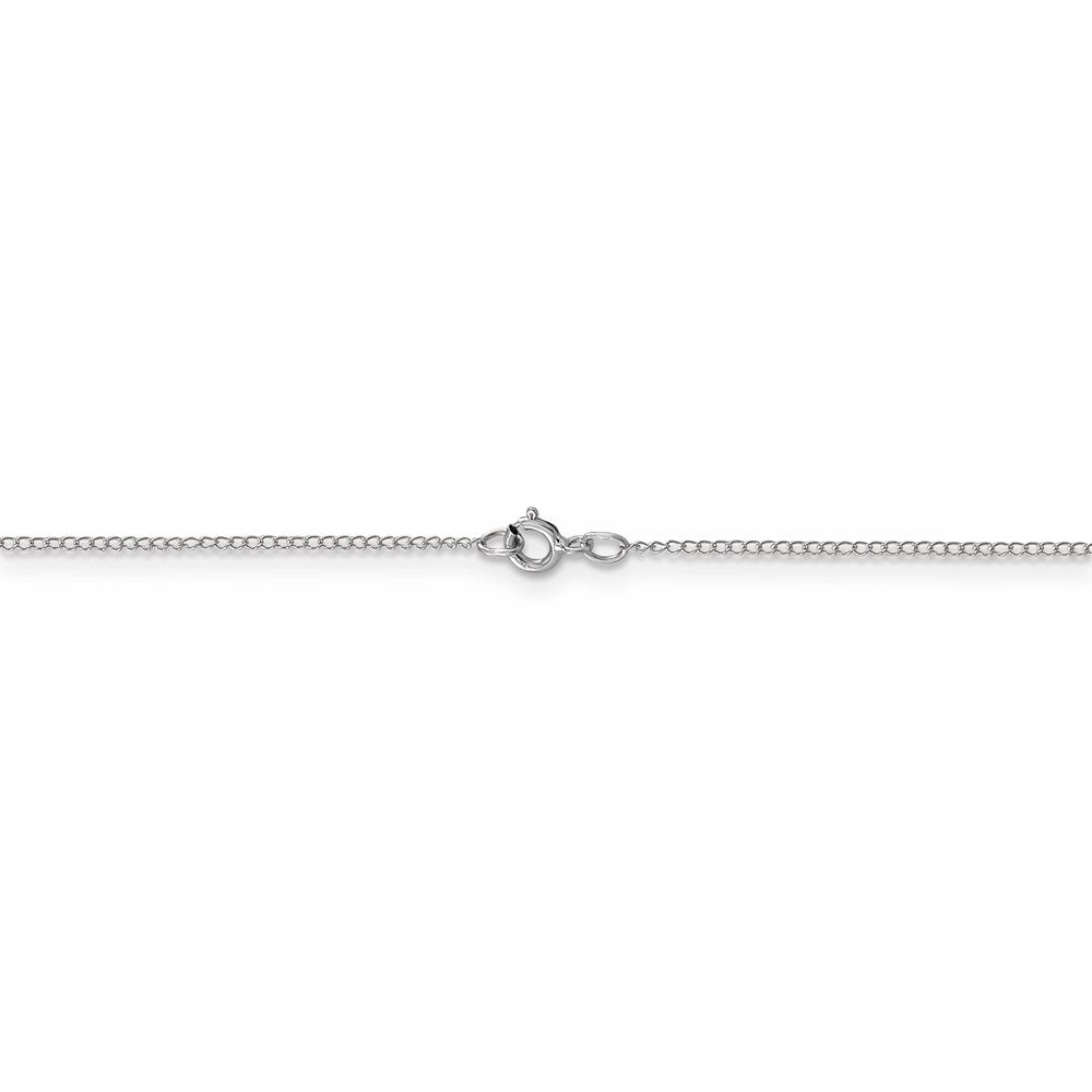 14k White Gold Carded Curb Chain | 8CW