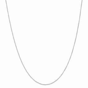 14k White Gold Carded Curb Chain | 8CW