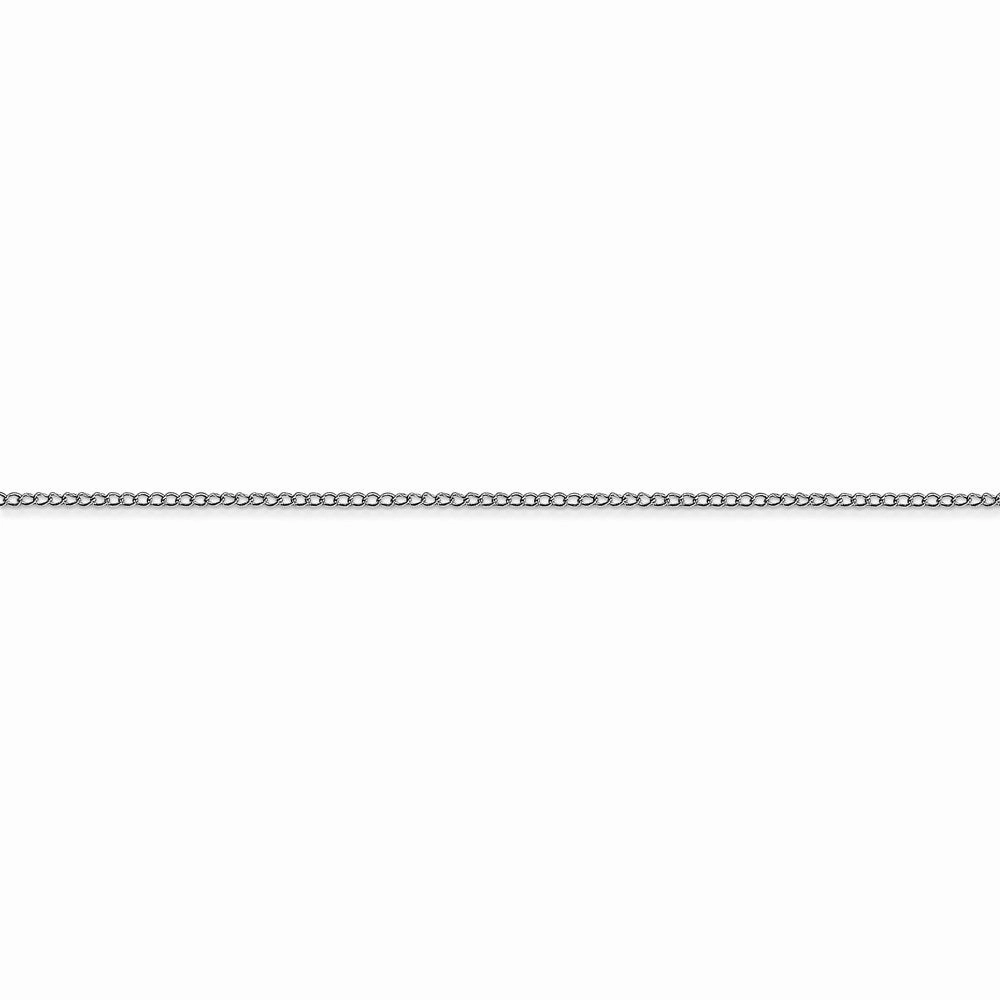 14k White Gold Carded Curb Chain | 8CW