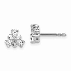 14k White Gold Diamond Earrings