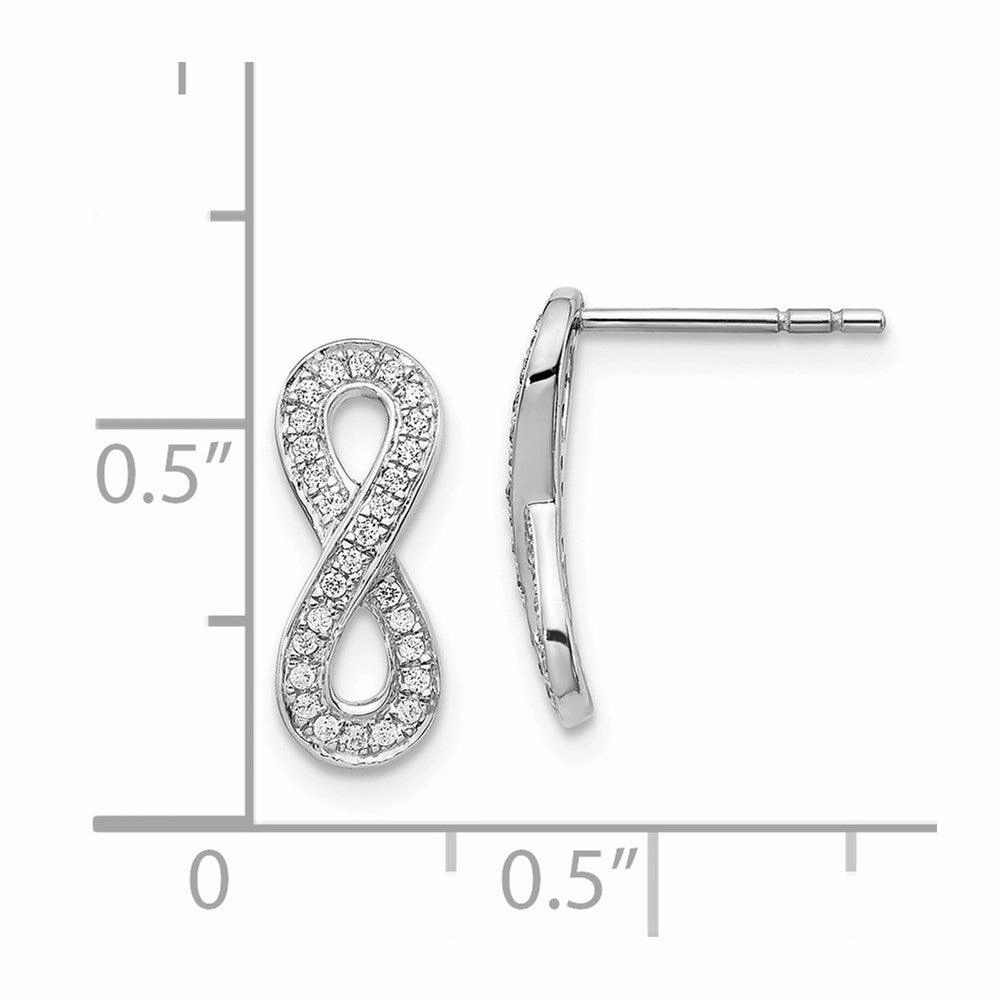14k White Gold Diamond Earrings