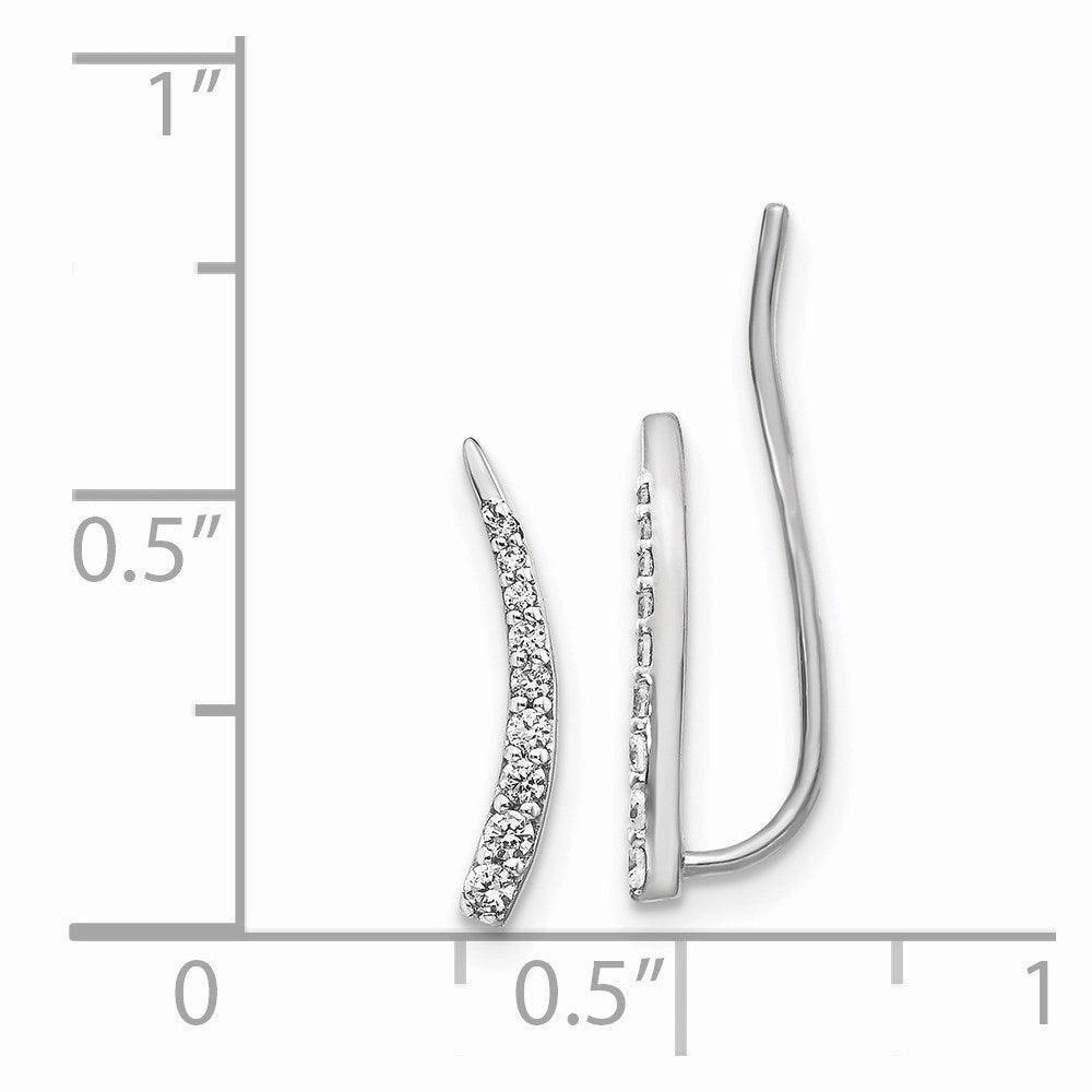 14k White Gold Diamond Earrings