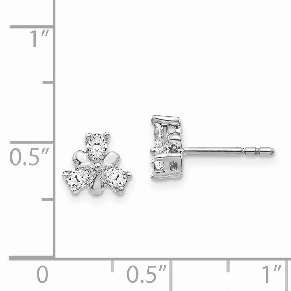 14k White Gold Diamond Earrings