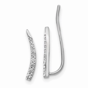 14k White Gold Diamond Earrings