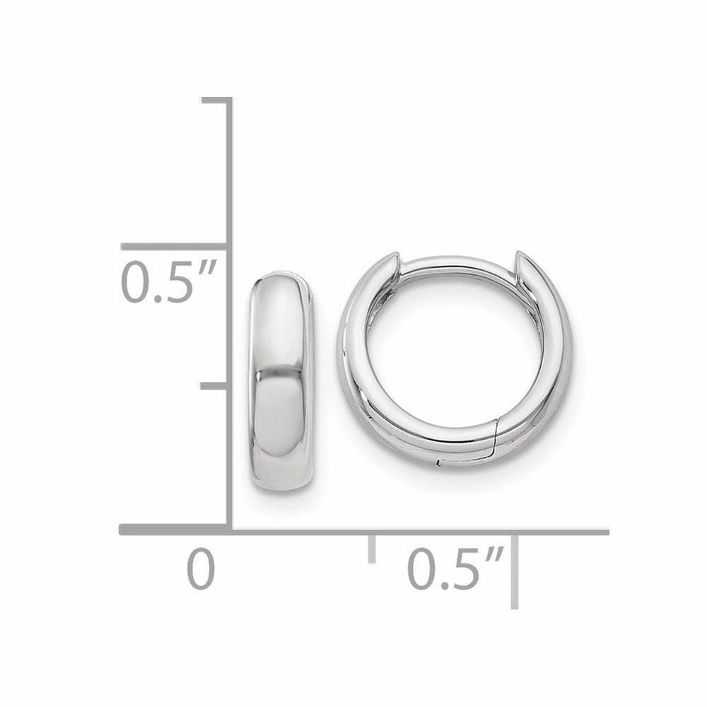 14k White Gold Hinged Hoop Earrings