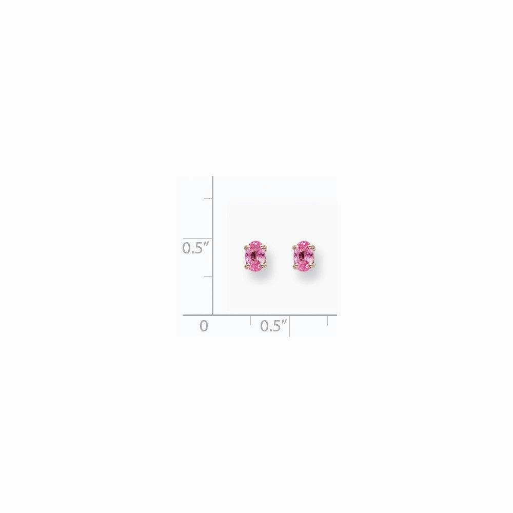14k White Gold Pink Sapphire Earrings