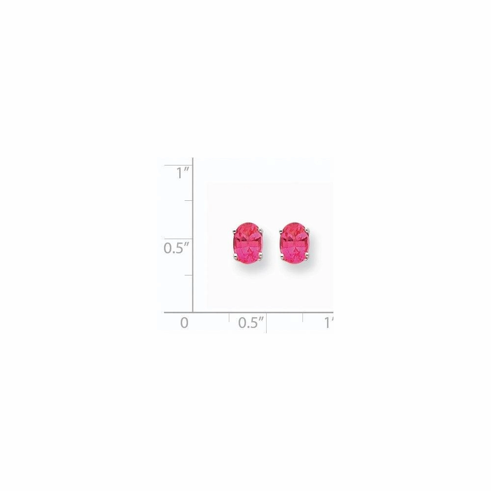 14k White Gold Pink Spinel Earrings