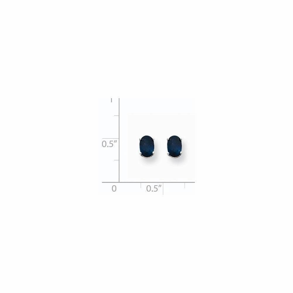 14k White Gold Sapphire Earrings