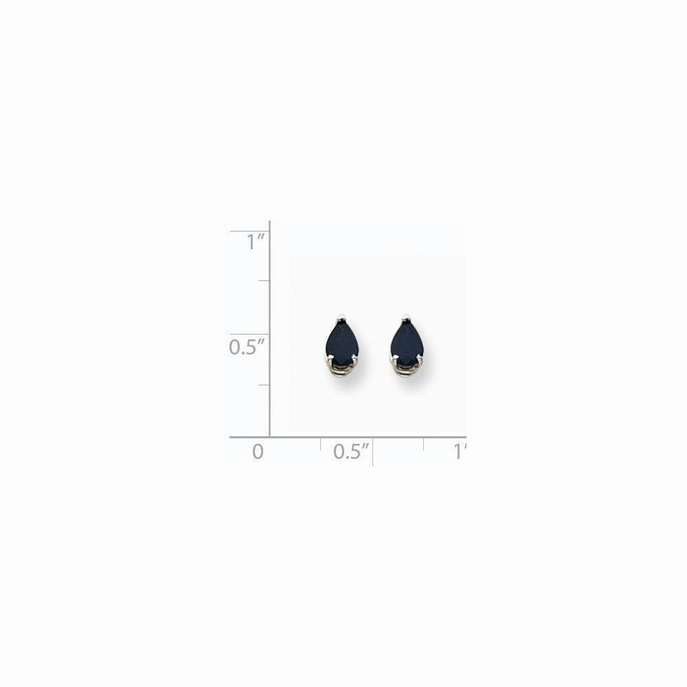 14k White Gold Sapphire Earrings