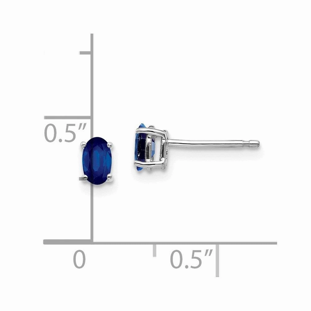 14k White Gold Sapphire Earrings