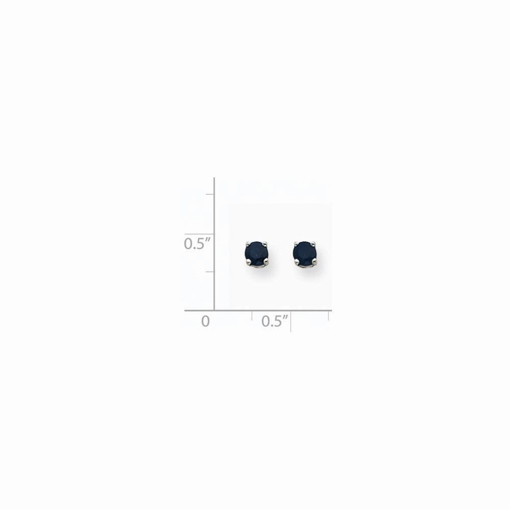 14k White Gold Sapphire Earrings