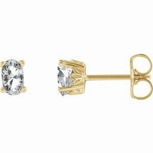 14K White Natural Mozambique Garnet Earrings