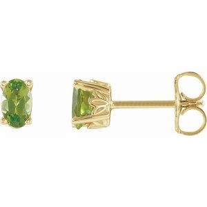 14K White Natural Mozambique Garnet Earrings