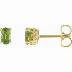 14K White Natural Mozambique Garnet Earrings