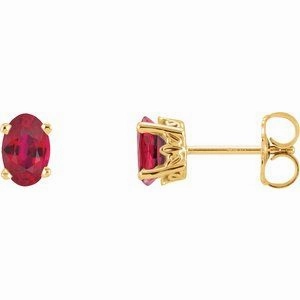 14K White Natural Mozambique Garnet Earrings