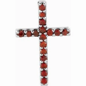 14K Yellow .06 CTW Natural Diamond Petite Cross Pendant