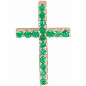 14K Yellow .06 CTW Natural Diamond Petite Cross Pendant