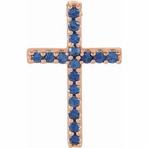 14K Yellow .06 CTW Natural Diamond Petite Cross Pendant