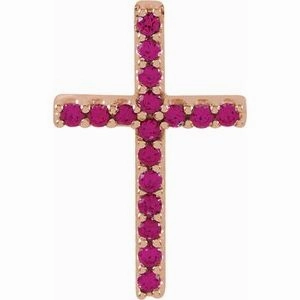 14K Yellow .06 CTW Natural Diamond Petite Cross Pendant