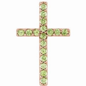 14K Yellow .06 CTW Natural Diamond Petite Cross Pendant