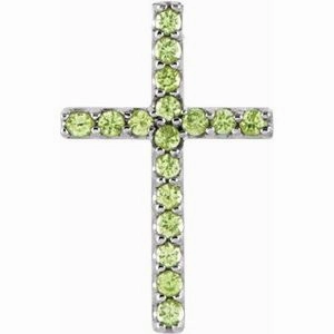 14K Yellow .06 CTW Natural Diamond Petite Cross Pendant