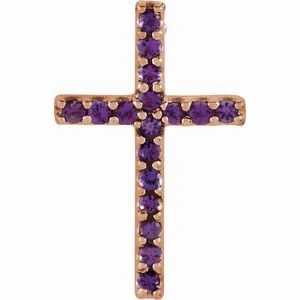 14K Yellow .06 CTW Natural Diamond Petite Cross Pendant