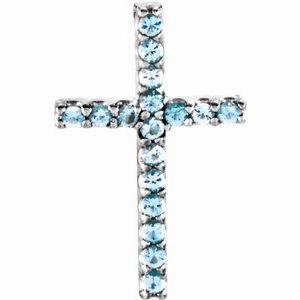 14K Yellow .06 CTW Natural Diamond Petite Cross Pendant