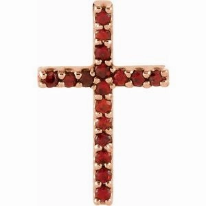 14K Yellow .06 CTW Natural Diamond Petite Cross Pendant