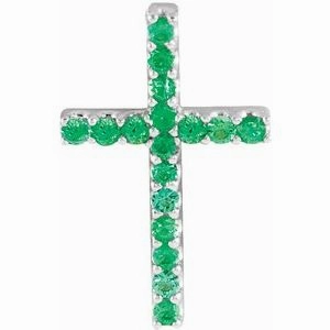 14K Yellow .06 CTW Natural Diamond Petite Cross Pendant